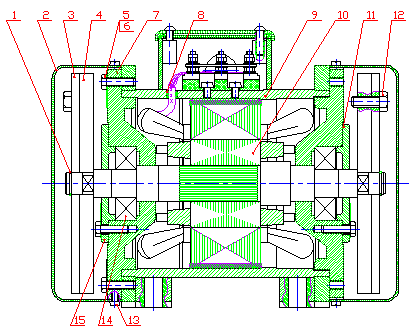 вибрационен двигател - съставни части